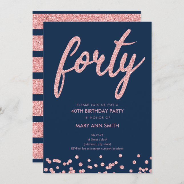 Convites Partido aniversário de 40 anos do Marinho Dourado  (Frente/Verso)