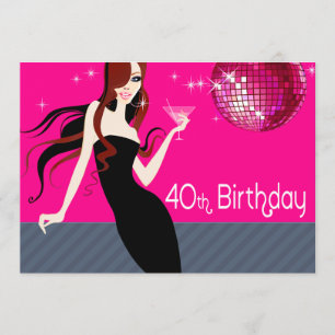 Convites Partido aniversário de 40 anos dos Cocktails Diva