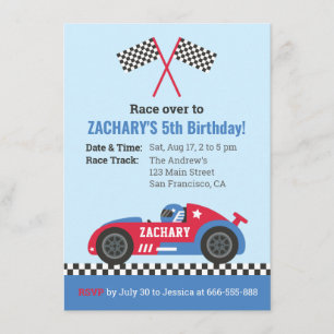 Convites Partido Aniversário de criança do Carro Azul