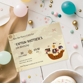 Convites Partido Aniversário de criança do Mapa do Tesouro 