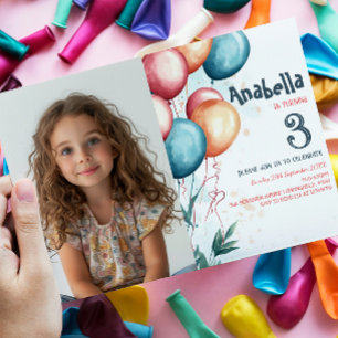 Convites Partido Aniversário de criança dos Balões Amarelos