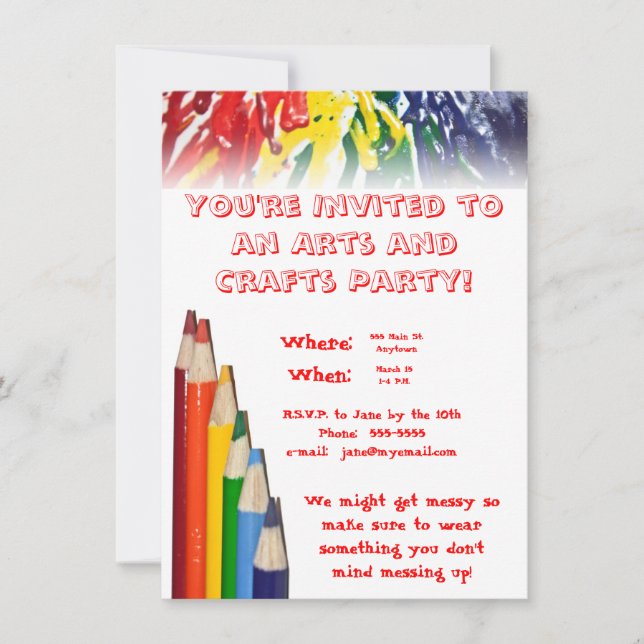 Convites Partido Artes e Artesanatos (Frente)