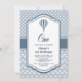 Convites Partido Balão de Ar Quente da Cinza primeiro anive