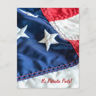 Convites Partido Bandeira Americano em 4 de julho