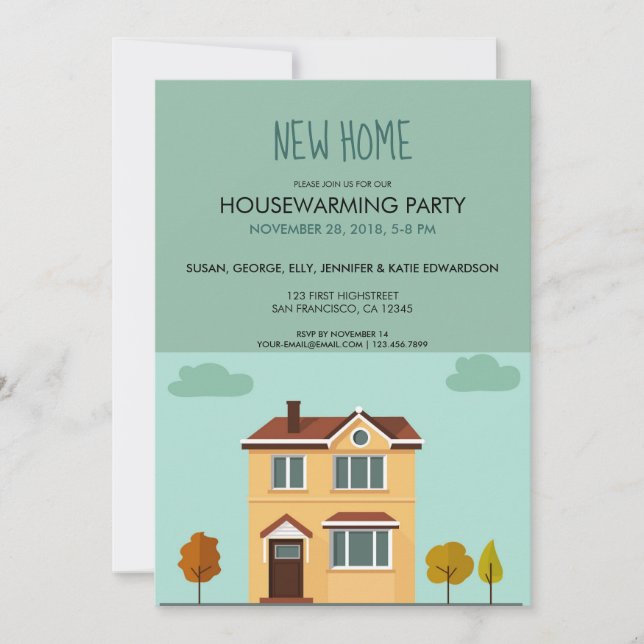 Convites Partido bonito home novo do housewarming (Frente)