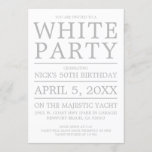 Convites Partido Branco<br><div class="desc">Convide seus amigos para um Partido Branco com este convite sofisticado e moderno.</div>