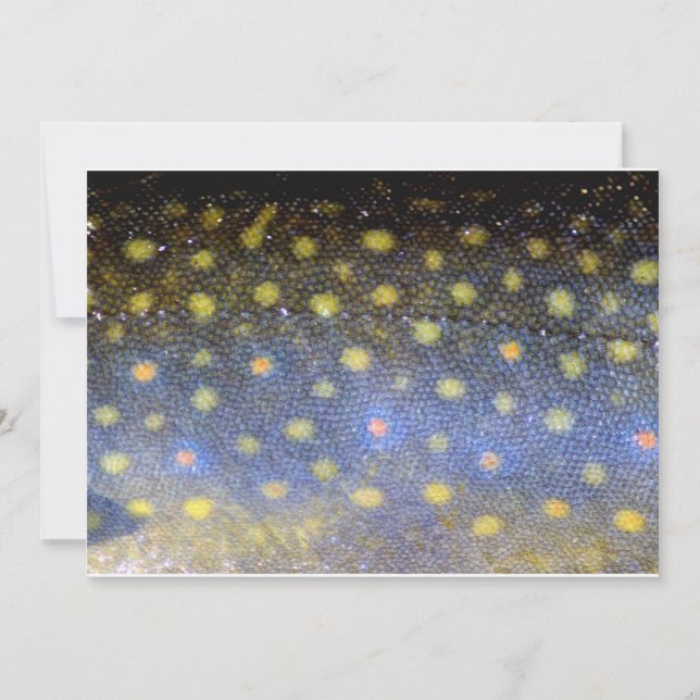 Convites Partido Brook Trout Fish Scales (Frente)