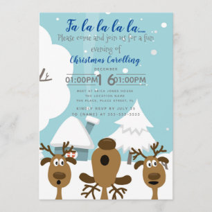 Convites Partido carolling do evento do fundraiser do Natal