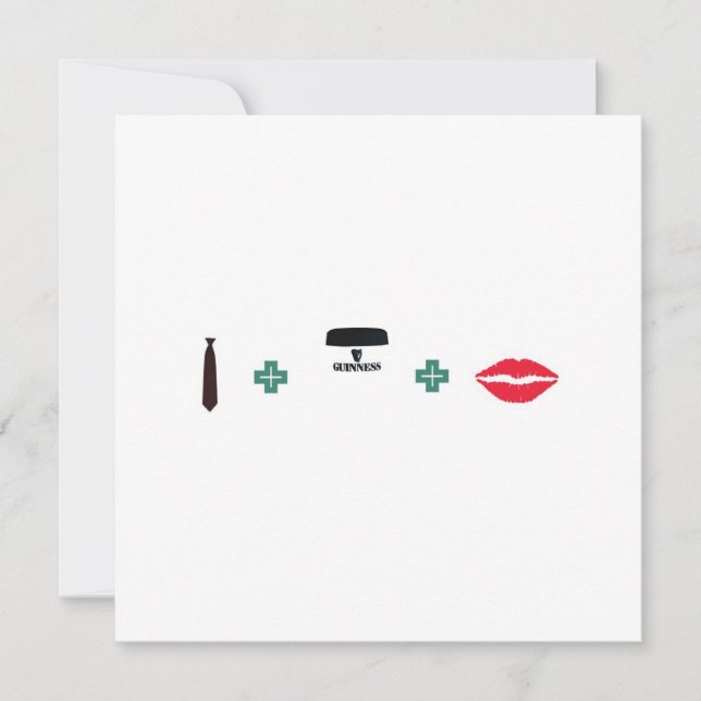 Convites Partido Casal - tema irlandês (Frente)