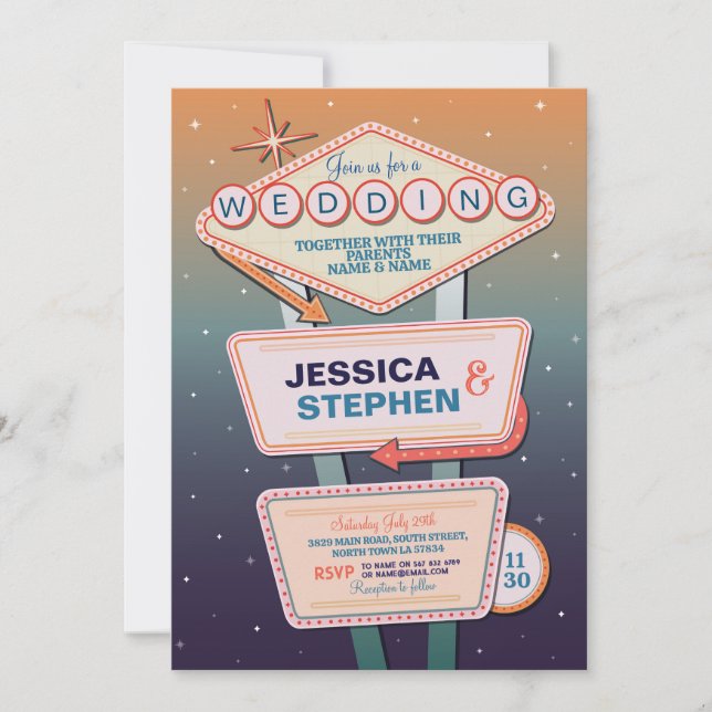 Convites Partido Casino de Casino de Las Vegas (Frente)