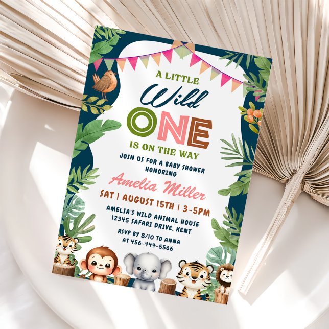 Convites Partido Chá de fraldas Selgle Safari (Criador carregado)