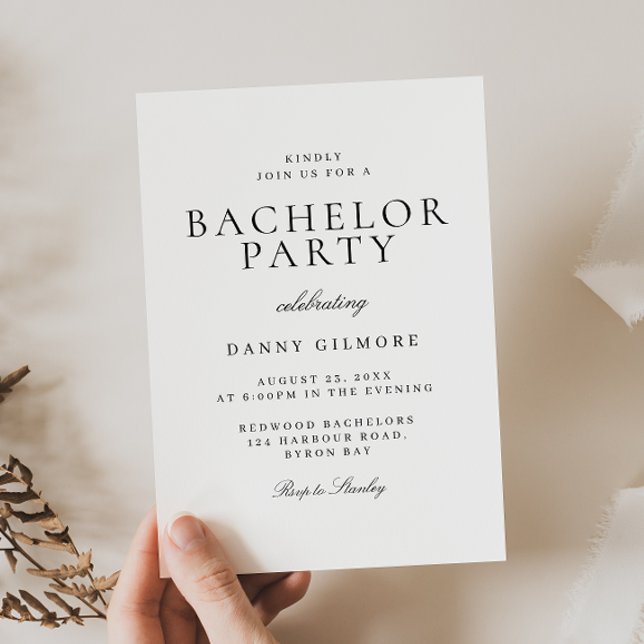 Convites Partido Clássico Negro e Branco (Criador carregado)