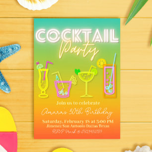 Convites Partido Cocktail - Tropical