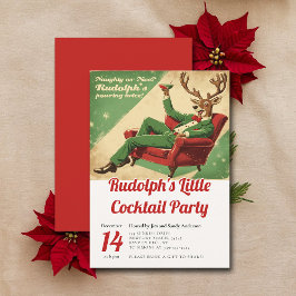 Convites Partido Coctail Vintage Funny Retro Natal