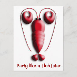 Convites Partido como um vermelho de Lobstar com Pincers