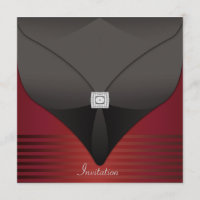 Partido Contemporâneo Vermelho Negro Elegante