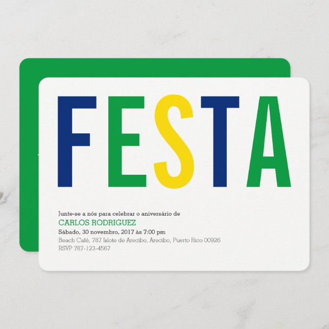 Convites Partido: Convites: Brasil: Bandeira peruana (Frente/Verso)