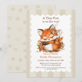 Convites Partido Cozy Autumn Fox Chá de fraldas Cozy Woodla