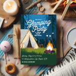 Convites Partido Cozy Campfire e Tent Glamping<br><div class="desc">Celebre uma ocasião especial em estilo com este charmoso Convite de festas de Luz. Com um cenário de floresta aconchegante, uma fogueira quente e uma tenda balbuciosa, esta design é perfeita para aventureiros que amam o exterior. Personalize o texto para personalizar a sua celebração com o tema do glamping, seja...</div>