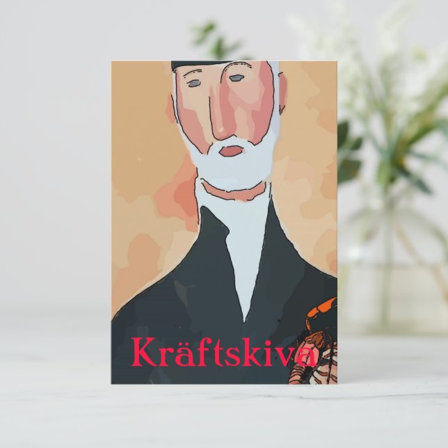 Convites Partido Crayfish, Kräftskiva, Escandinávia (Em pé/Frente)