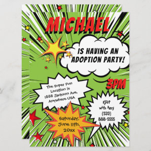 Convites Partido da adopção da banda desenhada do