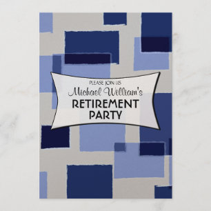 Convites Partido da aposentadoria dos quadrados geométricos