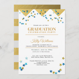 Convites Partido da Celebração de Graduação, Dourado, Nome,