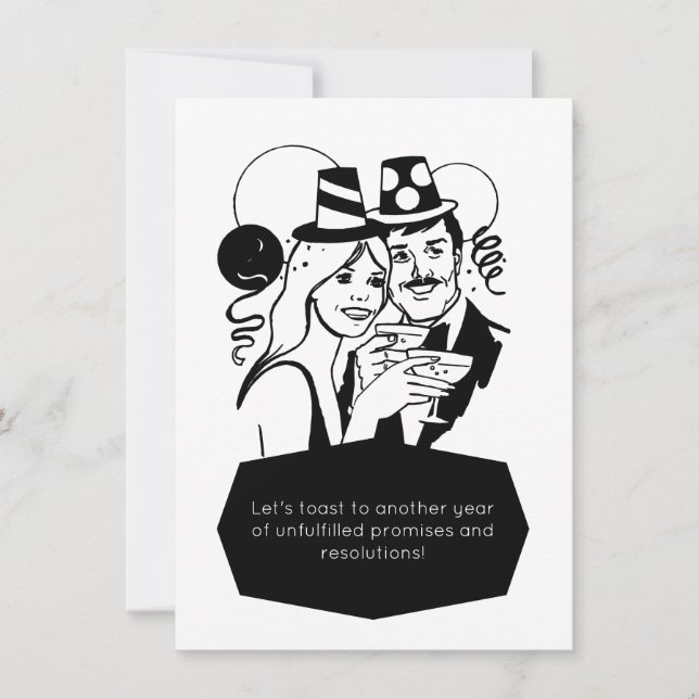 Convites Partido da Contagem de Ano Novo (Frente)