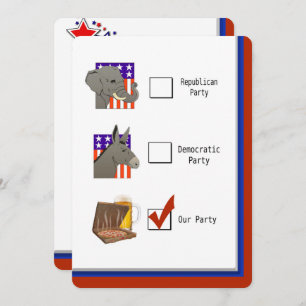 Convites Partido da Noite de Eleições Políticas