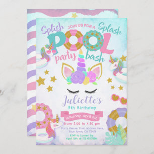 Convites Partido da Piscina do Unicórnio