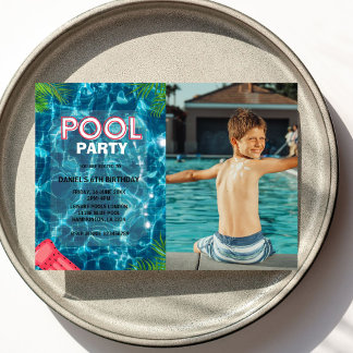Convites Partido da Piscina legal | Natação Foto de Anivers