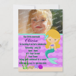 Convites Partido da Piscina Verde da Sereia
