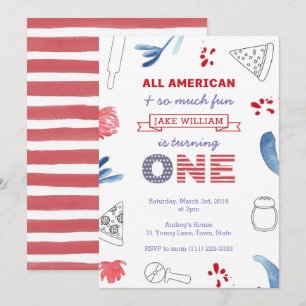 Convites Partido da pizza do primeiro aniversario para o