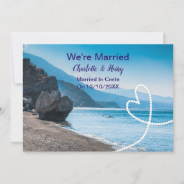 Convites Partido Da Recepção de casamento postada Casado Em