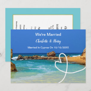 Convites Partido Da Recepção de casamento poste Casado Em