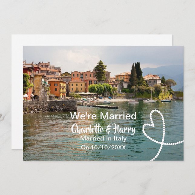 Convites Partido Da Recepção de casamento poste Casado Na I (Frente/Verso)