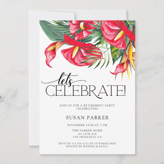 Convites Partido da Reforma das Flores Tropicais (Frente)