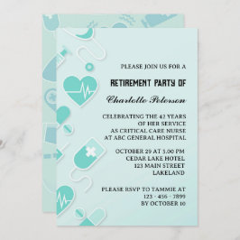 Convites Partido da Reforma de Enfermeira Moderna e Única