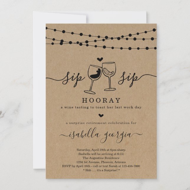 Convites Partido da Reforma do Provando de Vinho Surpreendi (Frente)