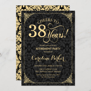 Convites Partido da Reforma - Dourado Black Damask