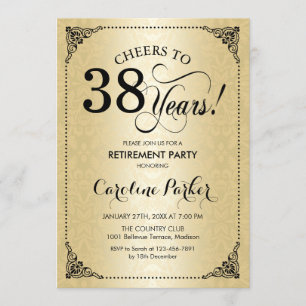 Convites Partido da Reforma - Dourado Damasco Preto