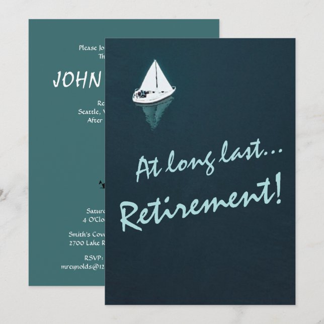 Convites Partido da Reforma - Embarcação de Navegação em Ág (Frente/Verso)