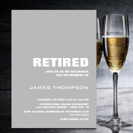 Convites Partido da Reforma Minimalista das Cinzas Modernas