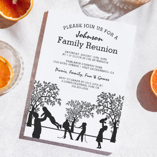 Convites Partido da Reunião da Árvore Familiar