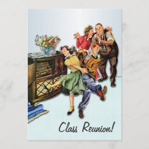 Convites Partido da reunião de classe do salto da peúga