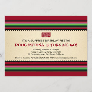 Convites Partido da Serape Mexicana - Horizontal