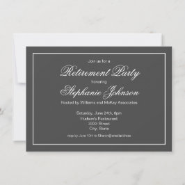 Convites Partido das Cinzas Escuras de Reforma Elegante