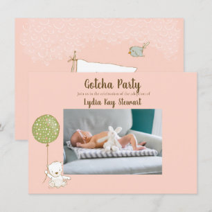 Convites Partido de Adoção "Gotcha" para Personalizar Gar