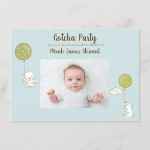 Convites Partido de Adoção "Gotcha" para Personalizar Garot