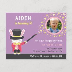 Convites Partido de aniversário de criança bonito da foto